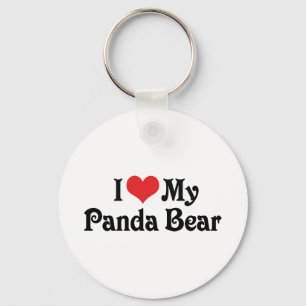 Ich Liebe meinen Panda-Bär Schlüsselanhänger