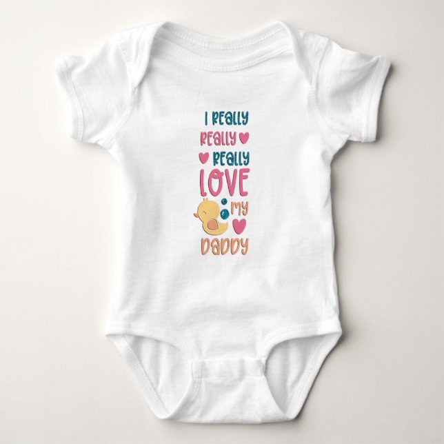 Ich Liebe meinen Papa Baby Bodysuit Baby Strampler (Vorderseite)