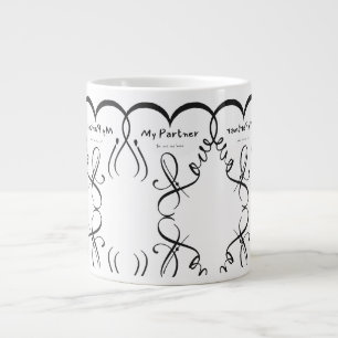 Ich liebe meinen Partner • Du bist mein Zuhause Jumbo-Tasse