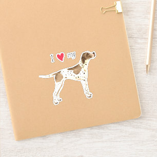 Ich Liebe meinen Pointer Vinyl Sticker