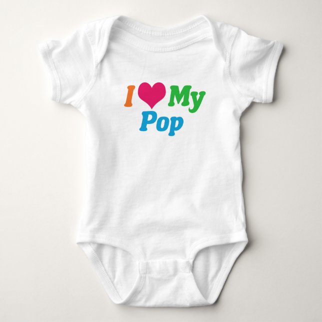 Ich Liebe meinen Pop Baby Strampler (Vorderseite)