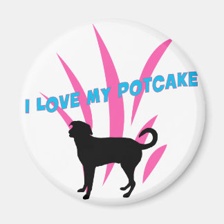 Ich Liebe meinen Potcake-Kühlschrankmagnet Magnet