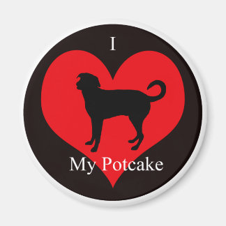Ich Liebe meinen Potcake-Kühlschrankmagnet Magnet