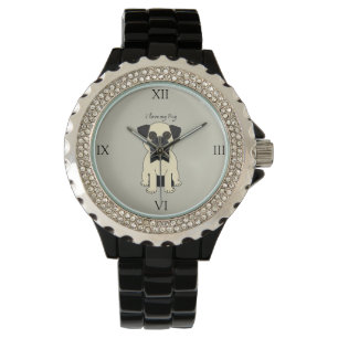 Ich liebe meinen Pug Armbanduhr