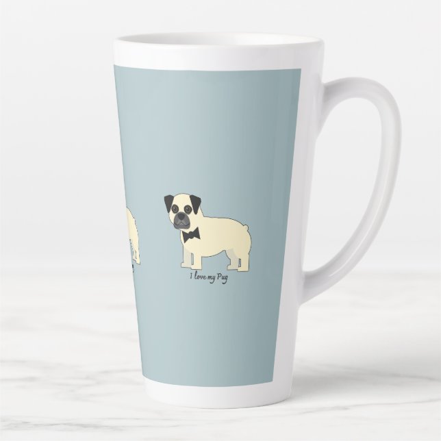 Ich liebe meinen Pug Milchtasse (Rechts)