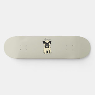 Ich liebe meinen Pug Skateboard