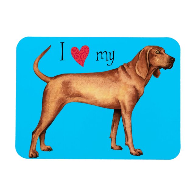 Ich Liebe meinen Redbone-Coonhound Magnet (Horizontal)