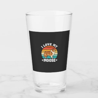 Ich liebe meinen Retro-Collie-Hund Glas