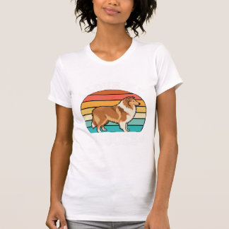 Ich liebe meinen Retro-Collie-Hund T-Shirt