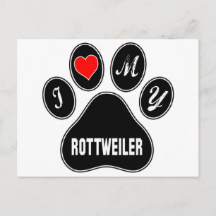 Ich Liebe meinen Rottweiler. Postkarte