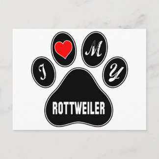 Ich Liebe meinen Rottweiler. Postkarte