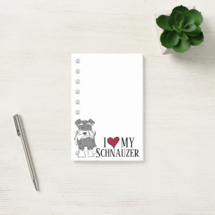 Ich liebe meinen Schnauzer Post-it Klebezettel