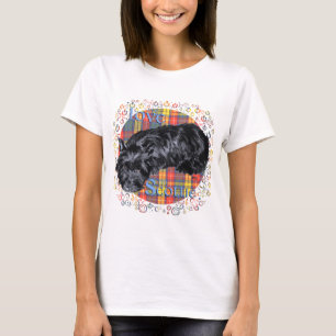 Ich liebe meinen Scottie auf Karo T-Shirt