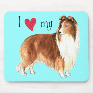 Ich Liebe meinen Sheltie Mousepad