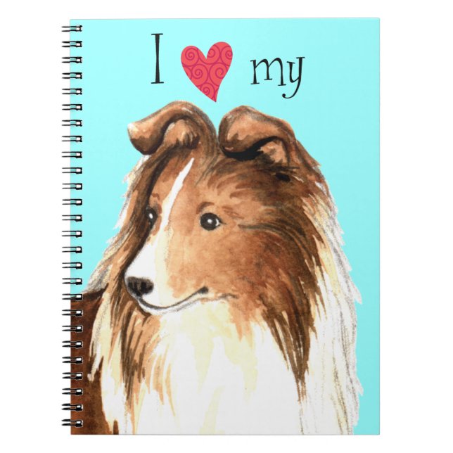 Ich Liebe meinen Sheltie Notizblock (Vorderseite)