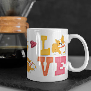 Ich liebe meinen Shiba Inu Hund Haustier leuchtend Kaffeetasse