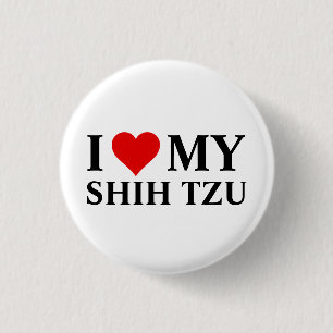 Ich liebe meinen Shih Tzu Button