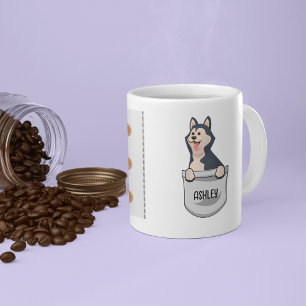 Ich liebe meinen sibirischen Husky-Hund Haustier l Kaffeetasse
