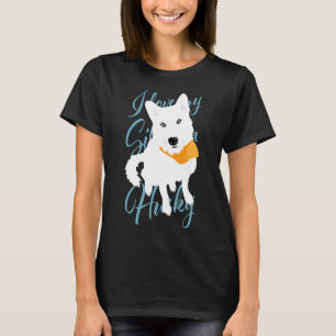 Ich Liebe meinen sibirischen Husky-Weißschneehund  T-Shirt