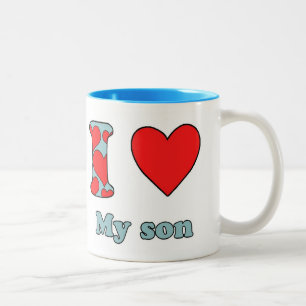 Ich Liebe meinen Sohn Zweifarbige Tasse