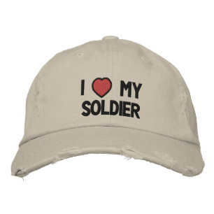 Ich Liebe meinen Soldaten bestickter Hut