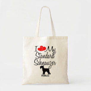 Ich Liebe meinen Standard Schnauzer Dog Tote Bag Tragetasche
