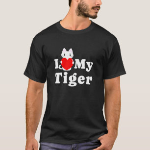 Ich liebe meinen Tigerkatzenbesitzer Haustier Kätz T-Shirt