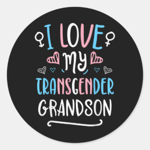 Ich liebe meinen transgender Enkel Lgbt Trans Stol Runder Aufkleber