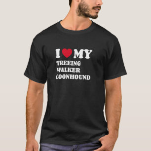 Ich liebe meinen Treeing Walker Coonhound Hundebes T-Shirt