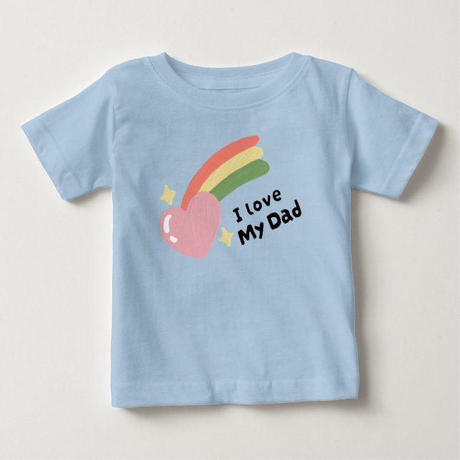 Ich Liebe meinen Vater Baby T-shirt (Vorderseite)