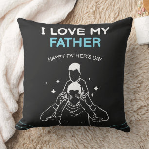Ich liebe meinen Vater Schulterrutschskizze Kissen