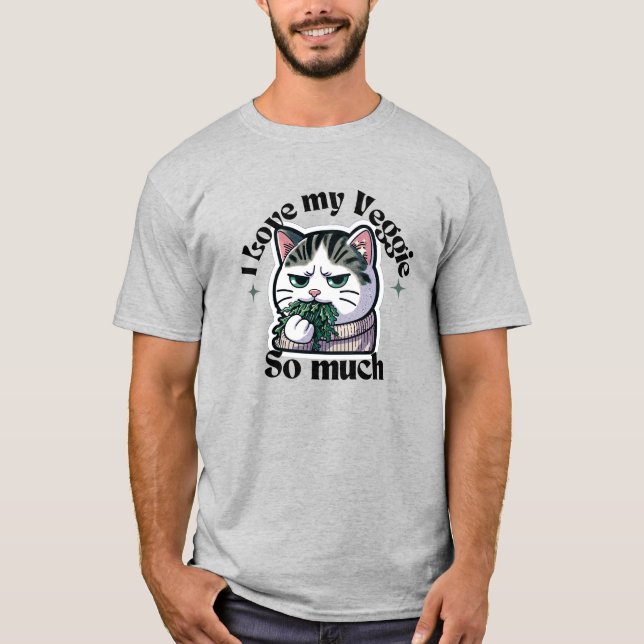 Ich Liebe meinen Veggie so viel T - Shirt (Vorderseite)