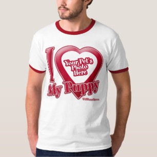 Ich liebe meinen Welpen - Foto T-Shirt