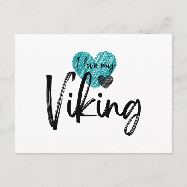 Ich liebe meinen Wikinger  Postkarte (Vorderseite)