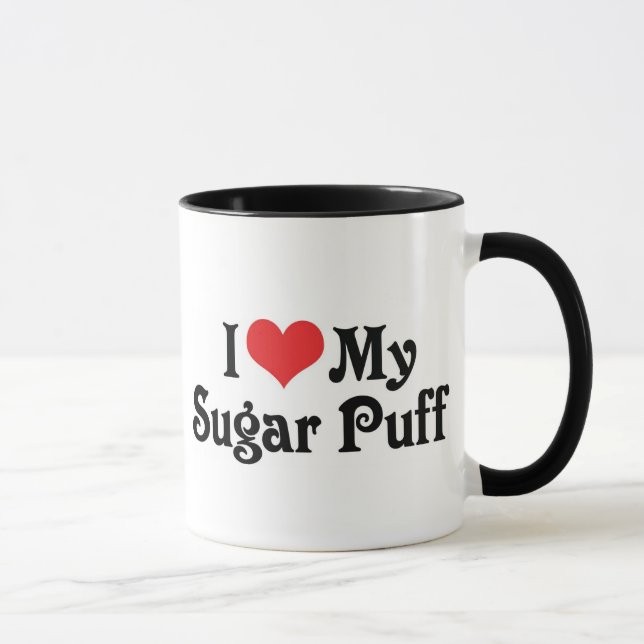 Ich Liebe meinen Zuckerpuff Tasse (Rechts)