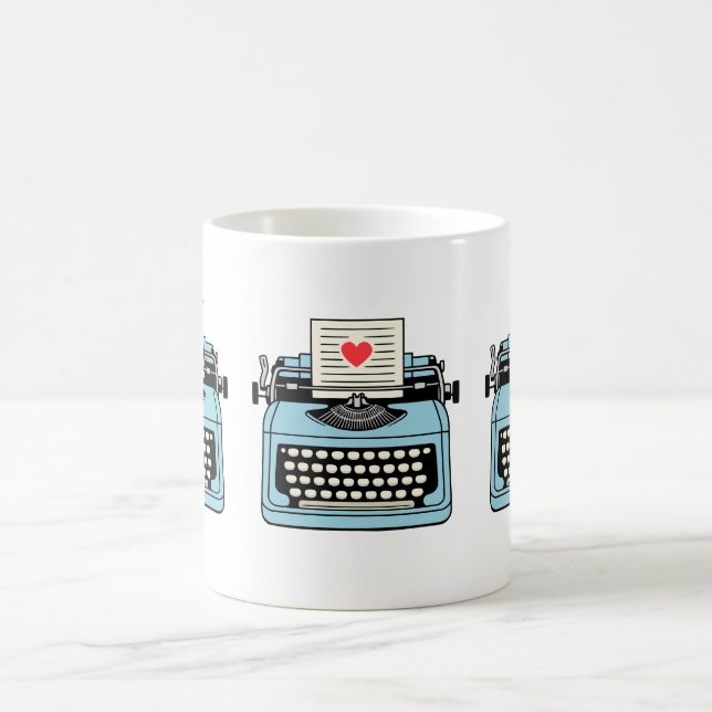 Ich Liebe meiner Schreibmaschine Kaffeetasse (Mittel)