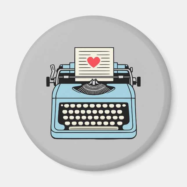 Ich Liebe meiner Schreibmaschine Magnet (Vorne)