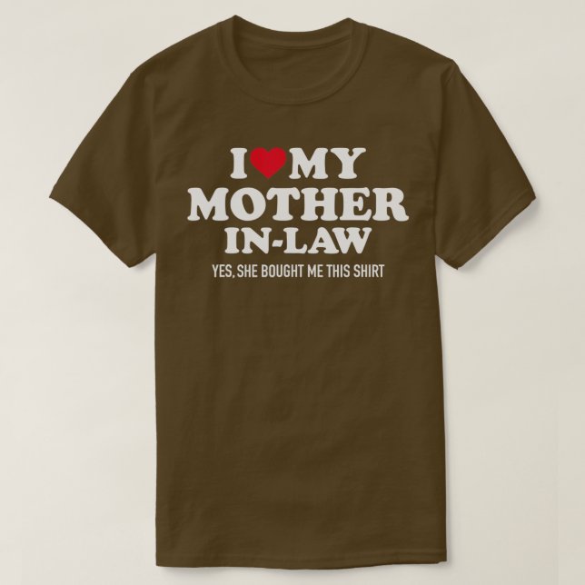 Ich Liebe meiner Schwiegermutter für Schwiegersohn T-Shirt (Design vorne)