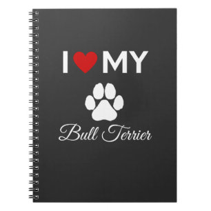 Ich Liebe meines Bull Terrier Hundes Notizblock