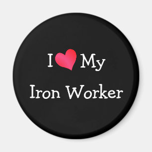 Ich Liebe meines Eisenerarbeiters Magnet