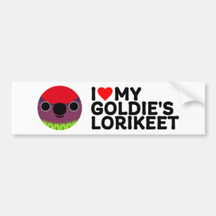 ICH LIEBE MEINES GOLDENS LORIKEET AUTOAUFKLEBER