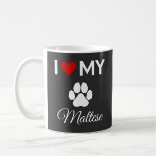 Ich Liebe meines Malteserhundes Kaffeetasse