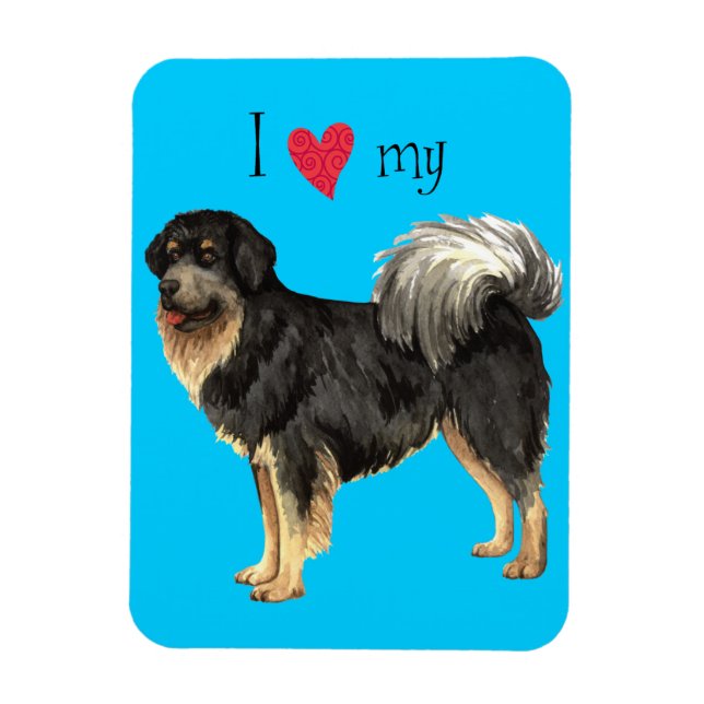 Ich Liebe meines tibetischen Mastiffs Magnet (Vertikal)