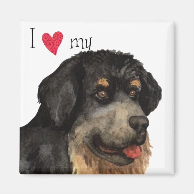 Ich Liebe meines tibetischen Mastiffs Magnet (Vorne)