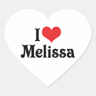 Ich liebe Melissa Herz-Aufkleber