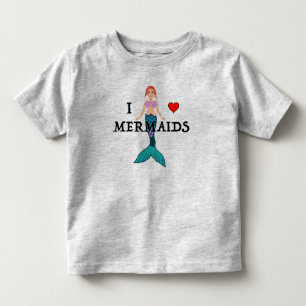 Ich liebe Mermaid Design - Kinder fein Jersey Kind Kleinkind T-shirt