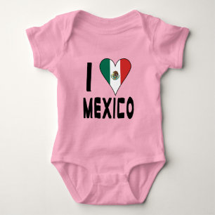 Ich Liebe Mexico Girl Baby Strampler