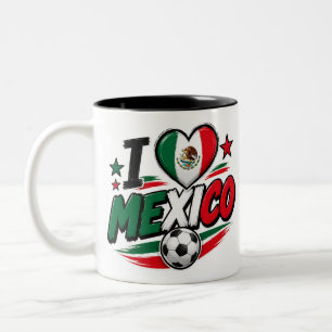 Ich liebe Mexiko Fußball Fan Tasse Mexikanischer