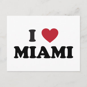 Ich liebe Miami Florida Postkarte