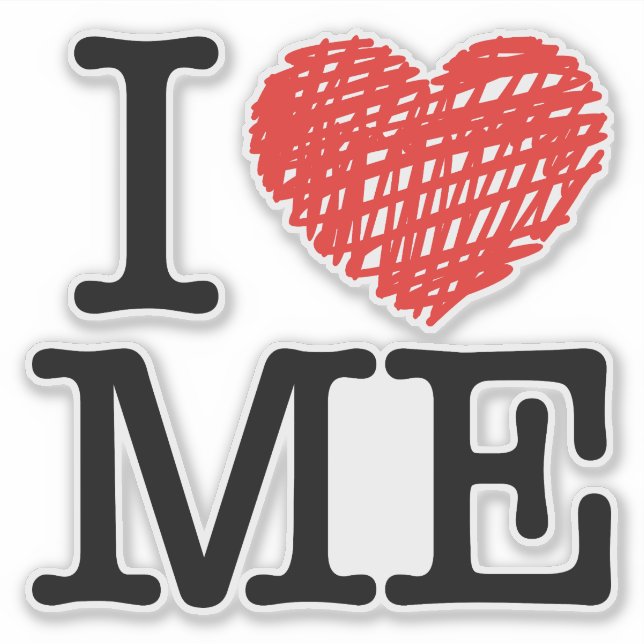 Ich Liebe mich Aufkleber (Vorderseite)